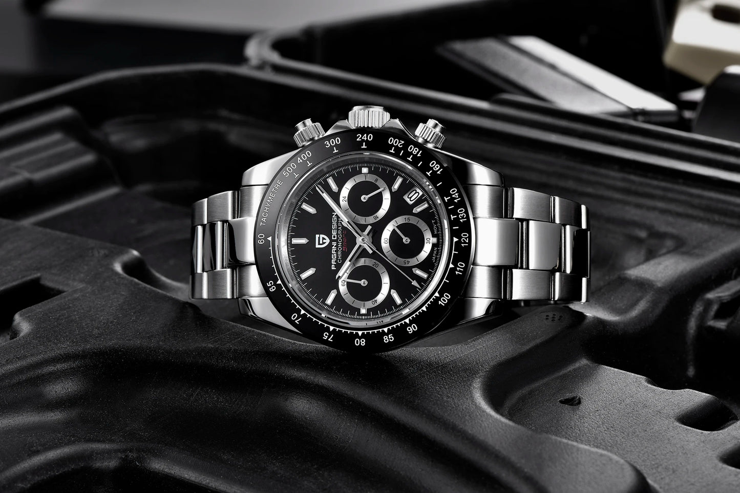 PAGANI DESIGN 2024 PD1644 Orologio Da Polso Uomo Quarzo Cronografo 100M Vetro Zaffiro Quadrante Meteorite