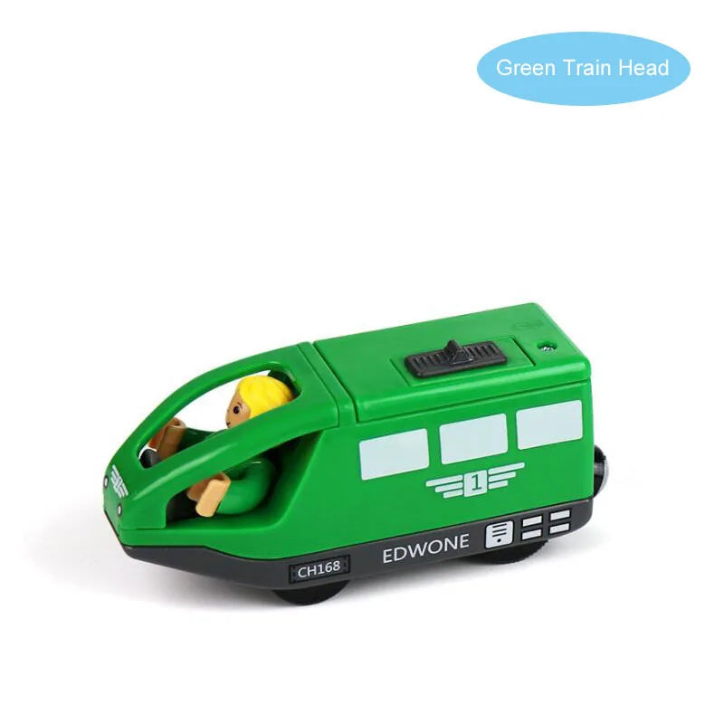 Set Trenini Elettrici Per Ferrovia In Legno Pista Del Treno Regalo Di Natale Per Bambini