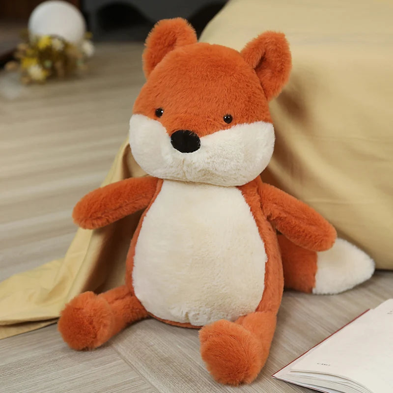 Peluche Volpe Morbido Imbottito Carino Cartone Animato Regalo Per Ragazze Kawaii Divano Decor Cuscino