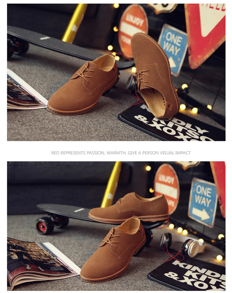 Scarpe Da Uomo In Pelle Scamosciata Primaverili Oxford E Sneakers Classiche Scarpe Eleganti Comode Grandi Misure 2025
