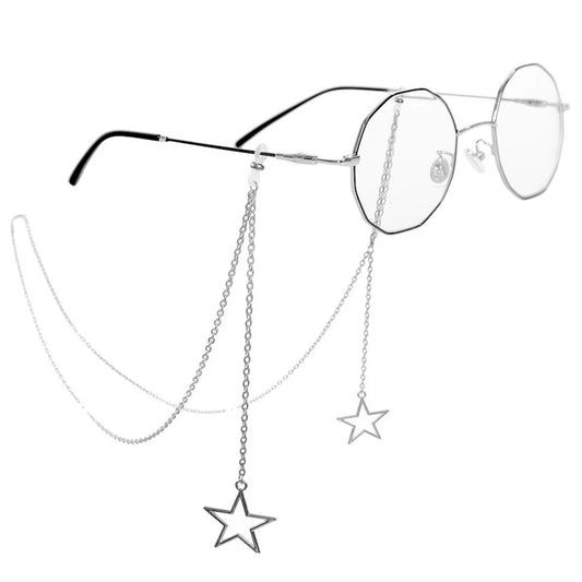 Nuova Moda Per Donne Catena Occhiali Con Perle E Stelline Vuote Tracolla Cordino Per Occhiali Da Sole E Lettura