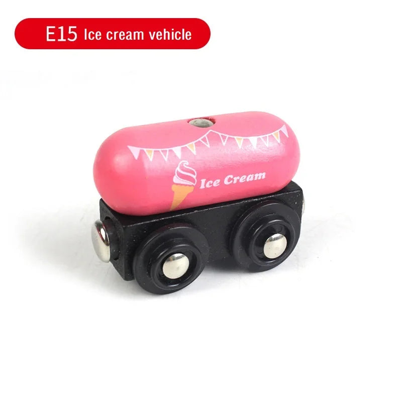 Treno Magnetico in Legno per Bambini Locomotiva con Binari Giochi Educativi Regalo di Compleanno