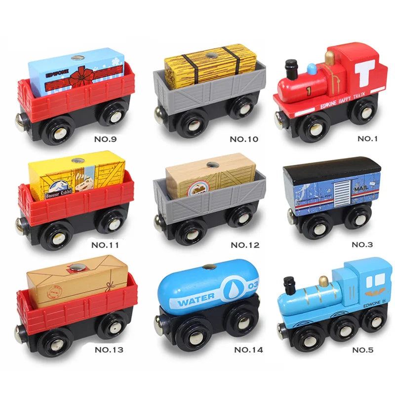 Trenino Magnetico In Legno Giocattolo Ferrovia Set Con Elicottero Auto E Camion Accessori Per Binari Del Treno In Legno