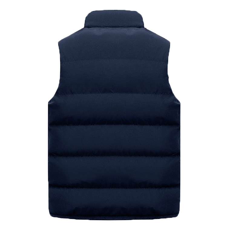 Gilet Imbottito Da Uomo Senza Maniche Invernale Con Cerniera Impermeabile Colletto Coreano Di Marca