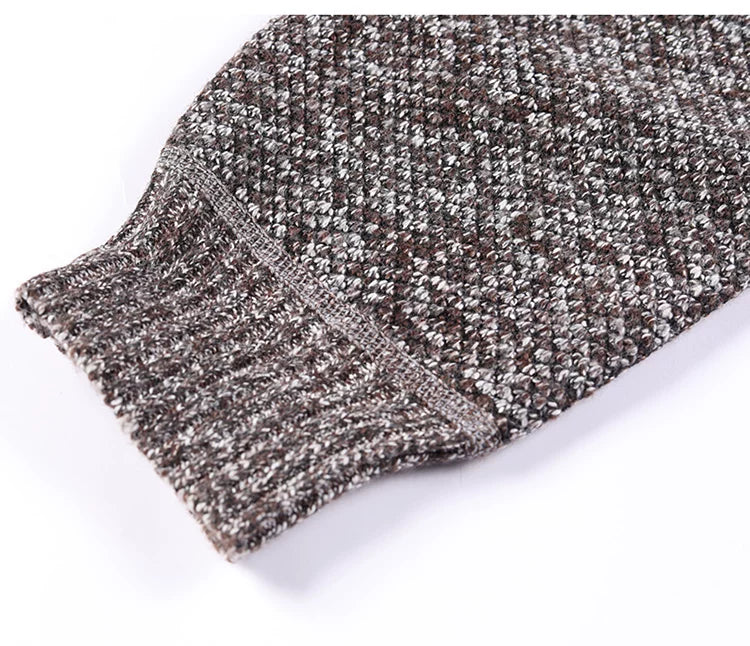 Cardigan Da Uomo In Pile Caldo Con Cerniera Slim Fit Lavorato A Maglia Premium Per Inverno Elegante