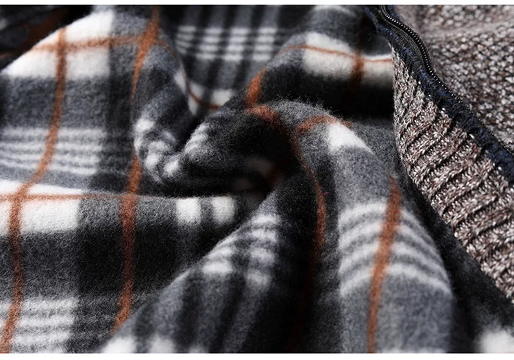 Cardigan Da Uomo In Pile Caldo Con Cerniera Slim Fit Lavorato A Maglia Premium Per Inverno Elegante