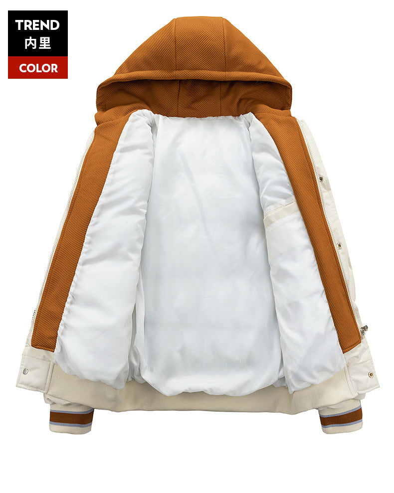 Parka Invernale Da Uomo Caldo Con Cappuccio Imbottito Termico Plus Size Multi Tasche