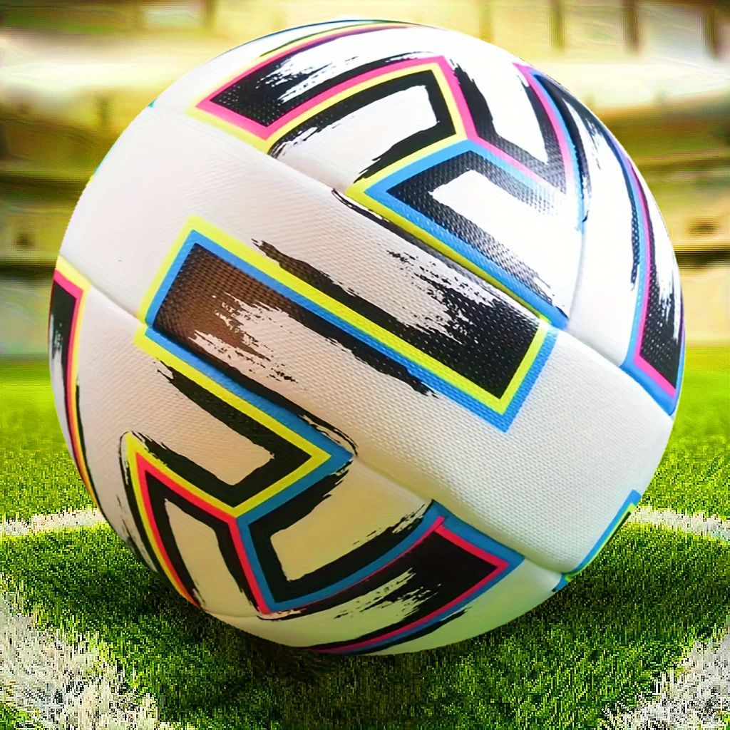 Palla Da Calcio Numero 5 Cucita A Macchina In PU Per Allenamento Colore Giallo Blu Stella Champions League Premier League