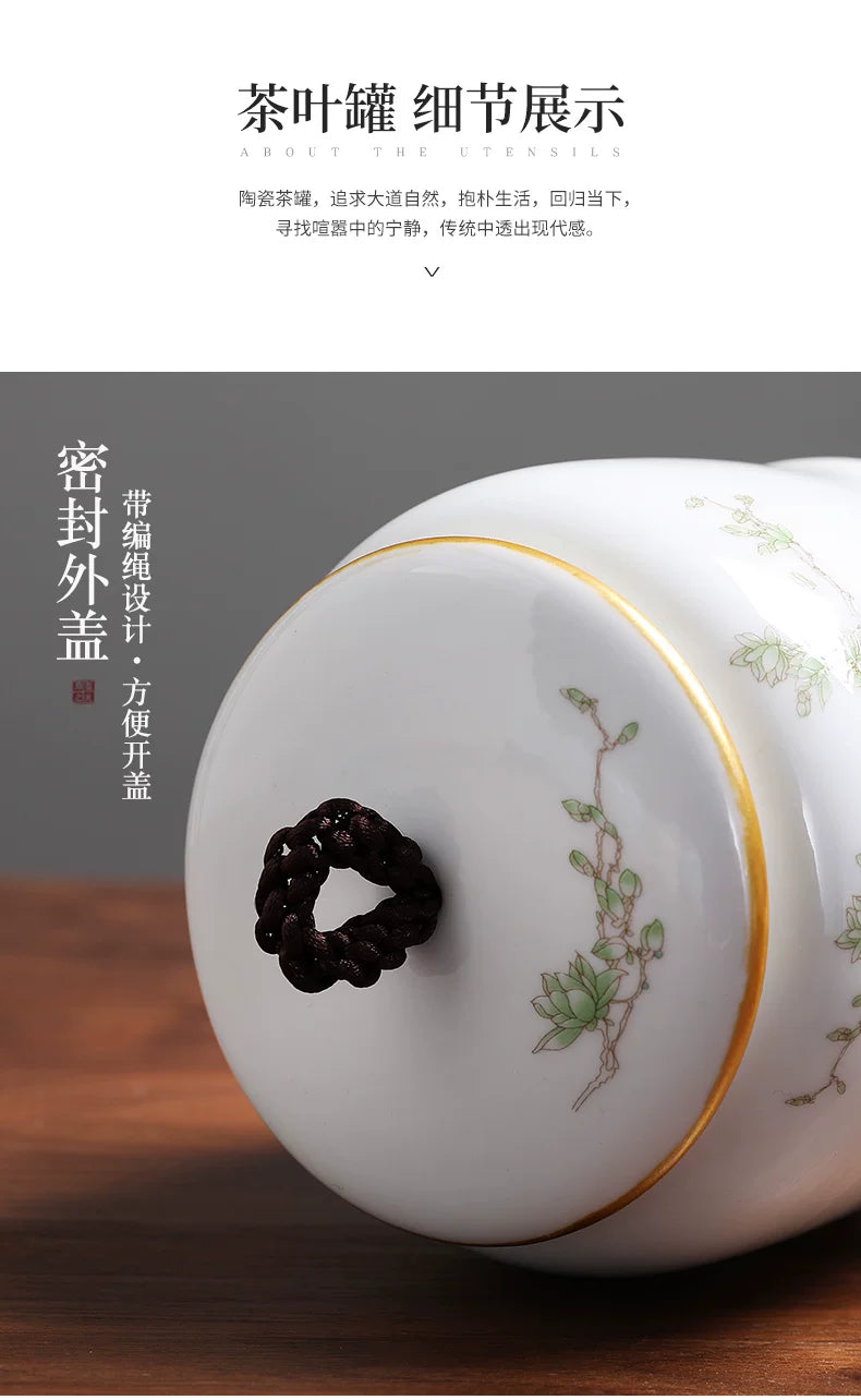 Barattoli Da Cucina In Ceramica Vintage Impermeabili Contenitori Per Tè Zucchero Dolci Multiuso Retro