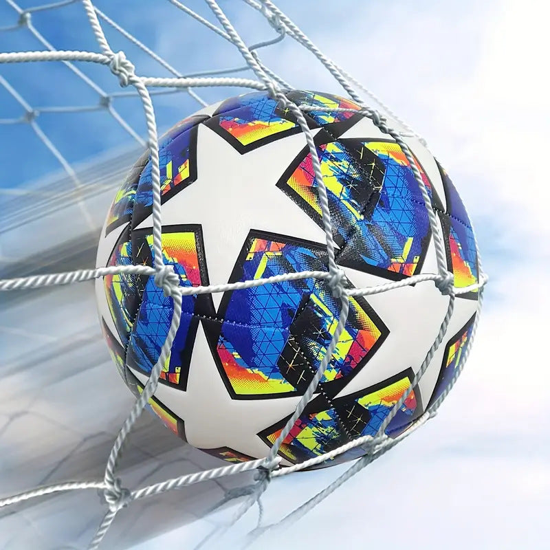 Palla Da Calcio Numero 5 Cucita A Macchina In PU Per Allenamento Colore Giallo Blu Stella Champions League Premier League