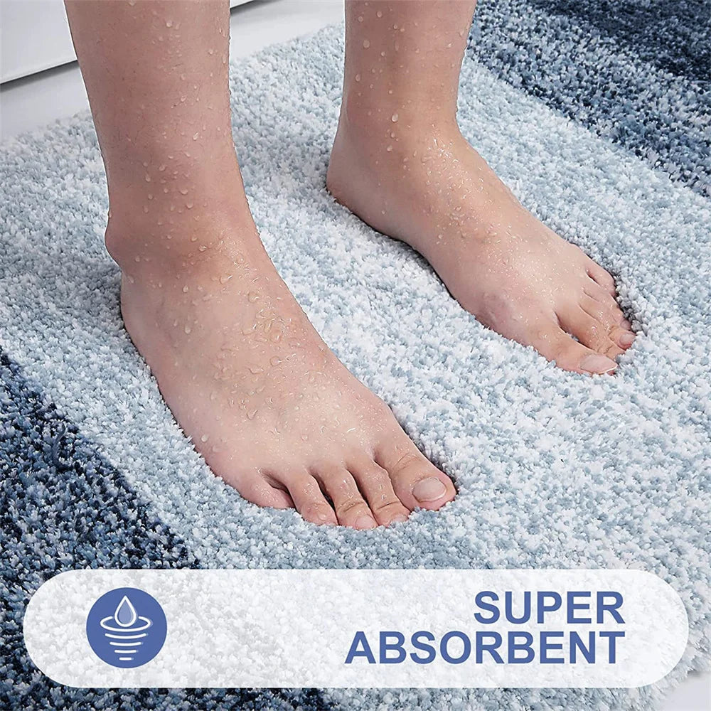 Kitinjoy Tappeto Da Bagno Di Lusso In Microfibra Assorbente Antiscivolo Peluche Morbido Per Doccia E Pavimento