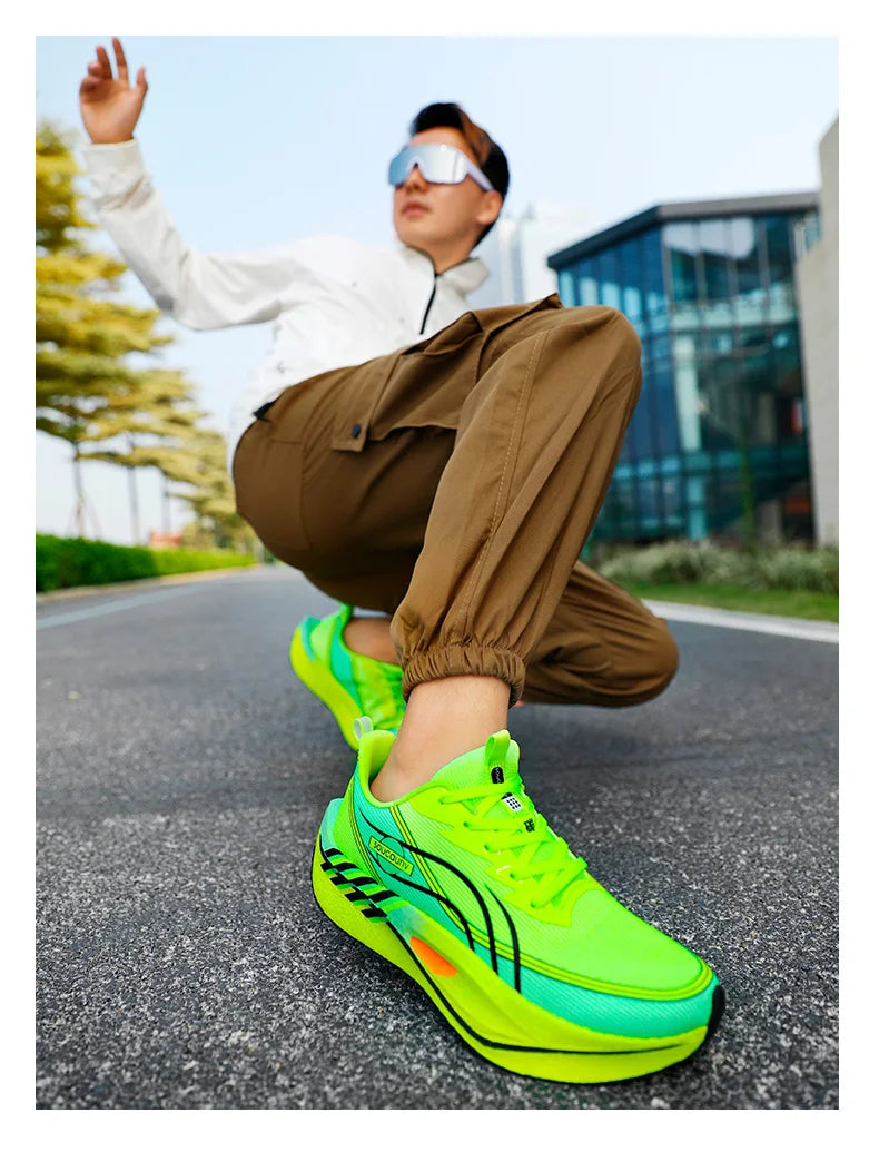 Scarpe Da Corsa Carbon Board Marathon Uomo Donna Traspiranti Leggere Antiscivolo Scarpe Da Ginnastica Atletiche