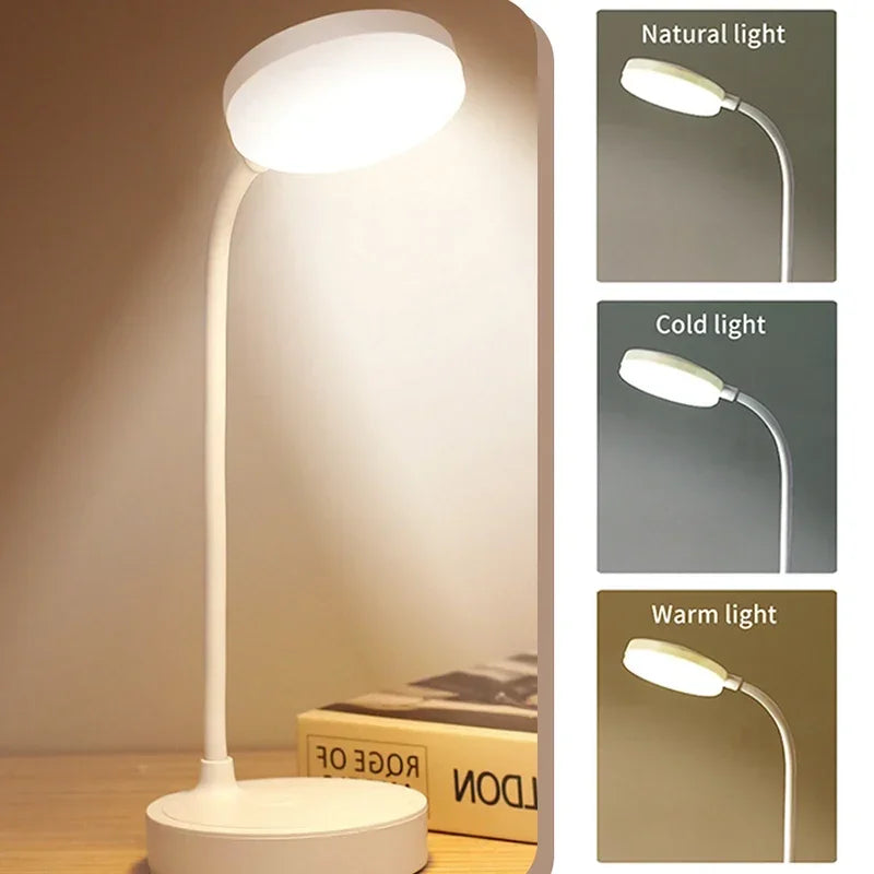 Lampada Da Scrivania LED Flessibile Con Dimmer A Tre Livelli USB Luce Bianca Calda Per Casa Ufficio Studio