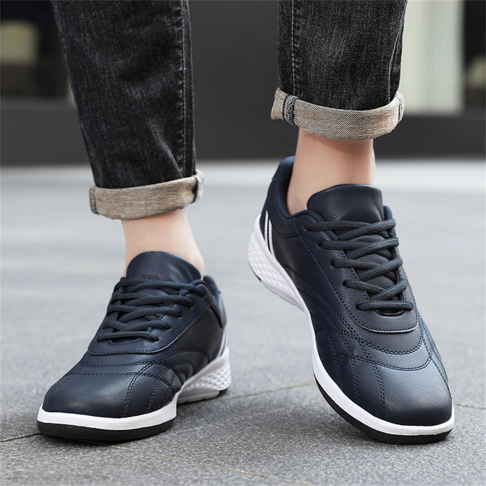 Scarpe Da Uomo Casual In Pelle Stringate Da Passeggio Per Esterni Bianco Nero Taglia 10