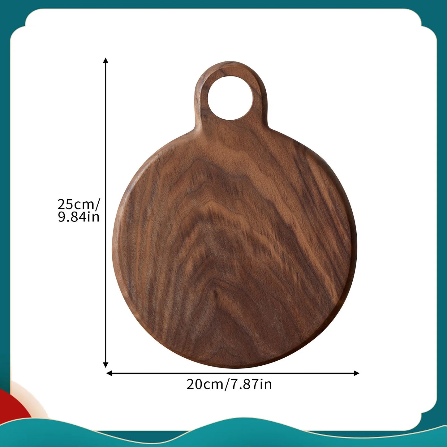 Tagliere In Legno Intagliato Rotondo Per Frutta E Bistecche Piatto Da Pranzo Per Bambini