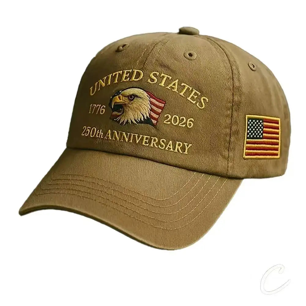 Cappello Patriottico 250esimo Anniversario USA Con Aquila Ricamata Unisex Berretto Da Baseball Elegante