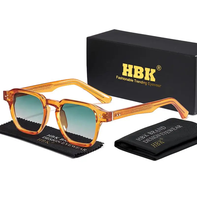 HBK Occhiali Da Sole Uomo Vintage Square Gradient UV400 Sport Outdoor Festa Vacanze Viaggi Guida