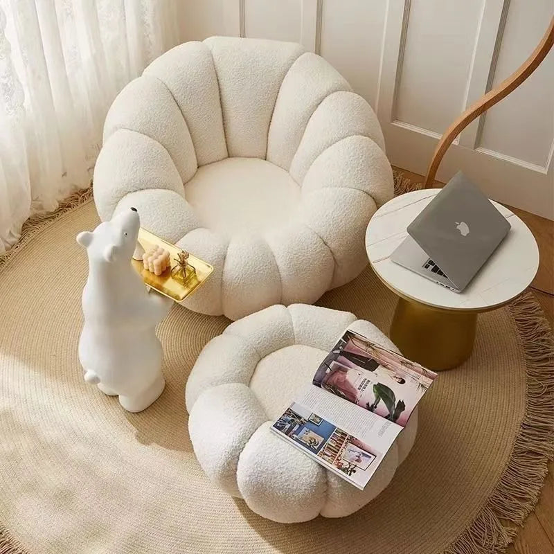 Divano Pigro A Forma Di Zucca Per Soggiorno E Letto Lusso Morbido Design Moderno Nordico Decorazioni Per Casa