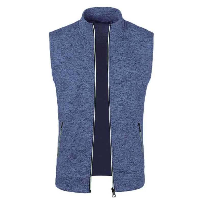 Gilet Senza Maniche Con Cerniera Da Uomo Autunno Traspirante Esterno Streetwear Dolcevita