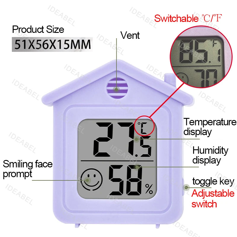 Mini Termometro Digitale LCD Igrometro Misuratore Di Umidità Della Temperatura Ambiente Interna Stazione Meteorologica