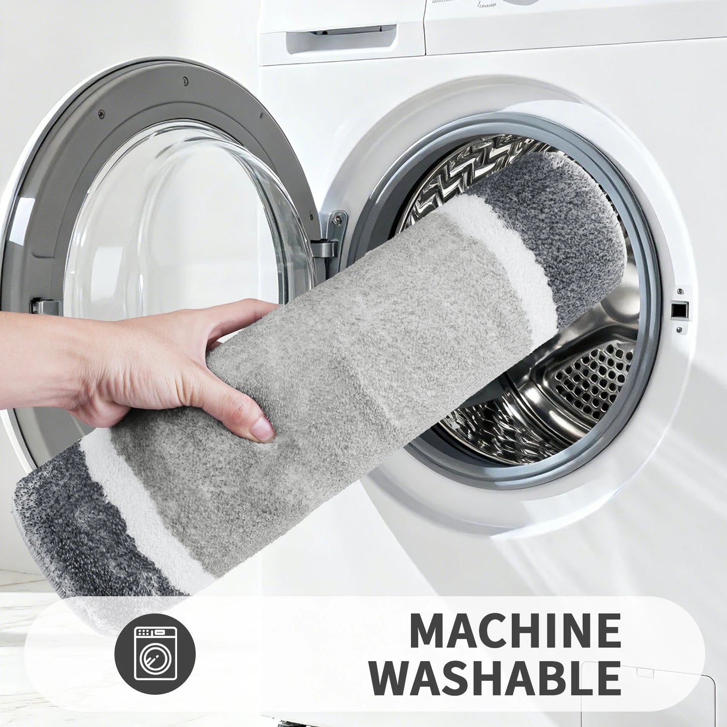 Tappetini Da Bagno In Microfibra Antiscivolo Morbidi E Assorbenti Lavabili In Lavatrice Con Asciugatura Rapida Set
