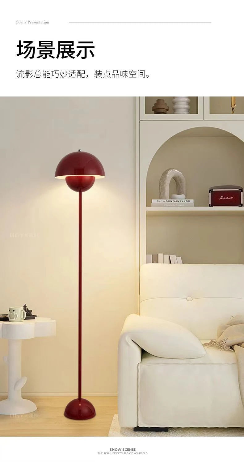 Lampada Da Terra A Forma Di Fungo Con Bocciolo Di Alta Qualità In Stile Classico Con Attacco E27 Per Soggiorno E Letto
