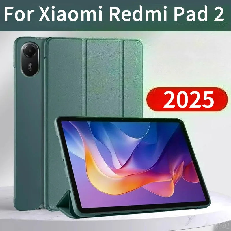 Custodia per Redmi Pad 2 11 Pollici Auto Sveglia Sonno in Silicone con Supporto Ricarica Coque Xiaomi Redmi Pad 2 2025