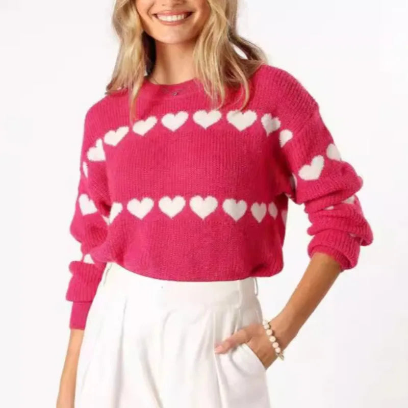 Pullover Lavorati A Maglia Casual Allentati Donna Autunno Inverno Collo A O Manica Intera Moda Street