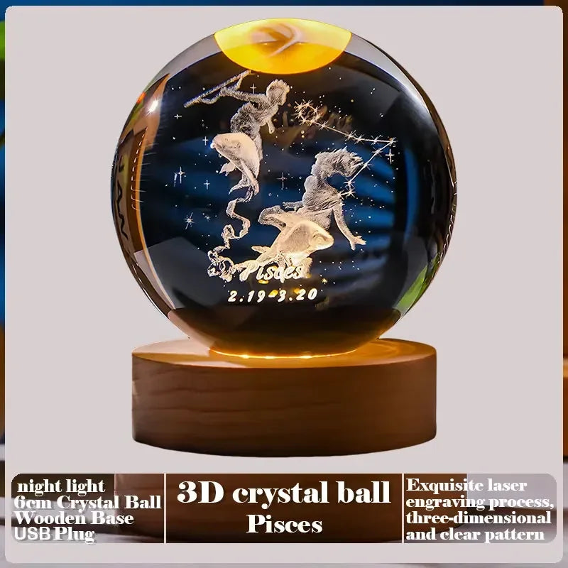 Sfera di Cristallo 3D Creativa Regalo San Valentino Rosa Per la Festa della Mamma Decorazione da Scrivania Nuvola