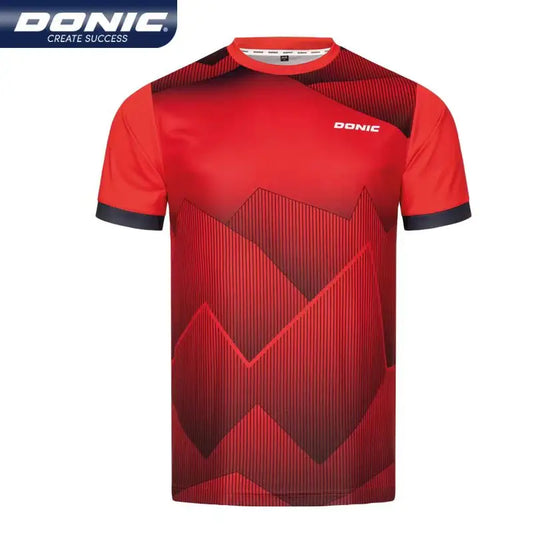 Maglia sportiva da ping pong DONIC, traspirante, elegante, adatta per l'allenamento competitivo
