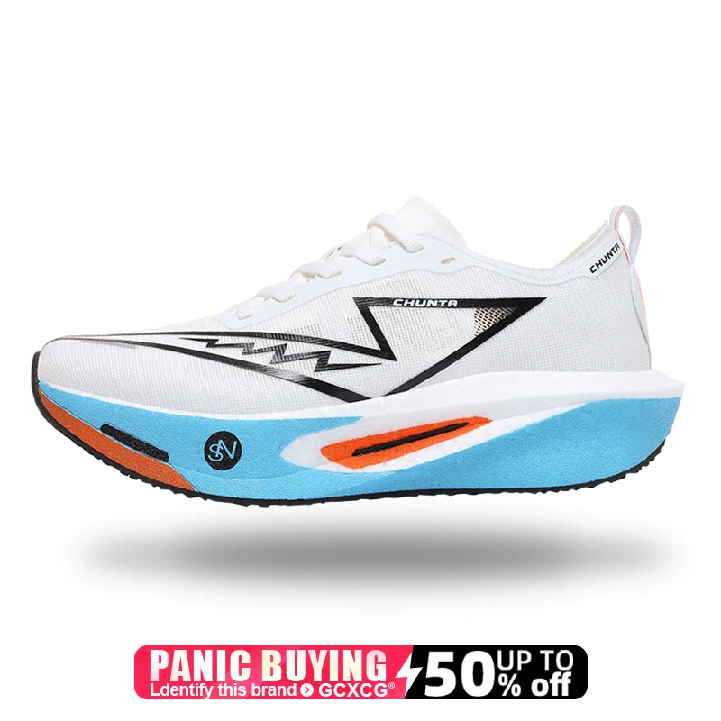 Scarpe da Corsa Unisex con Piastra in Carbonio Traspiranti Leggere Comode Antiscivolo Sneakers Chunta