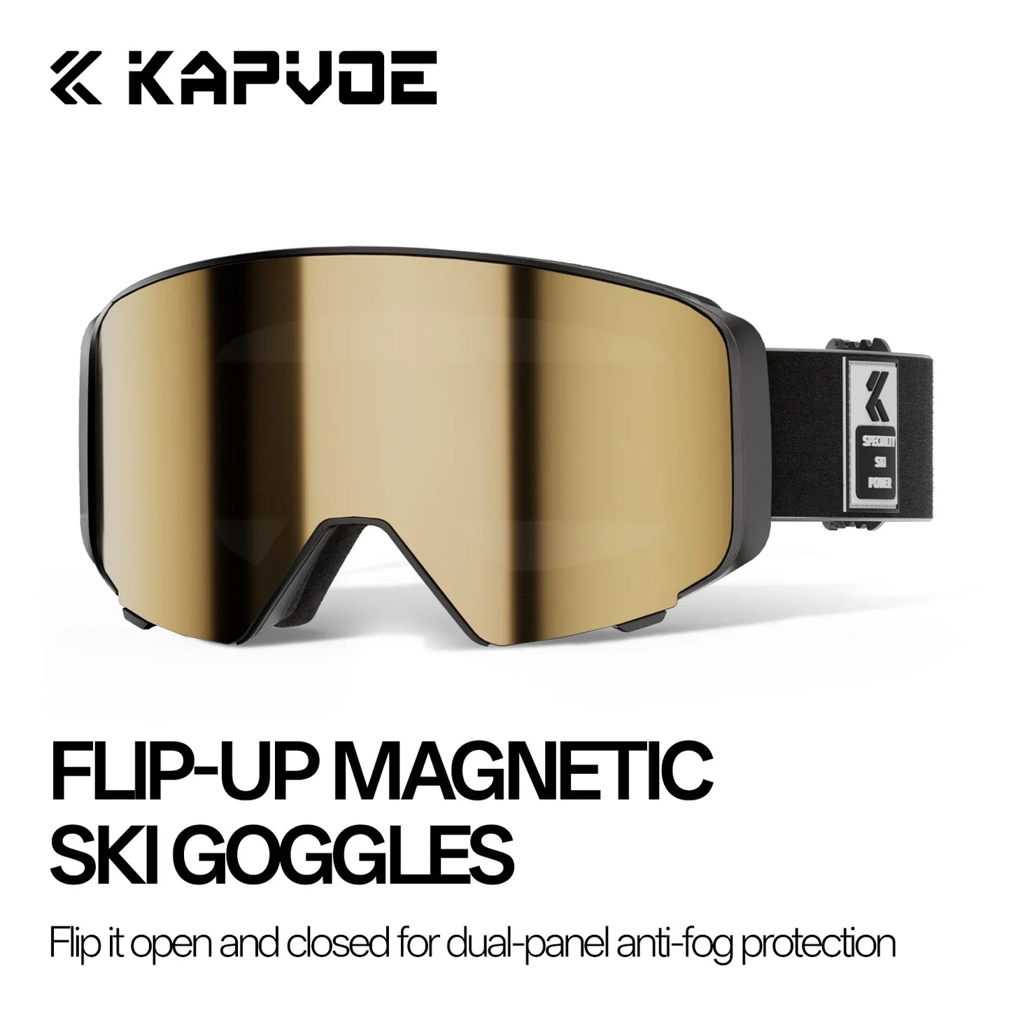 Kapvoe Occhiali Da Neve Magnetici Flip Over Fotocromatici UV400 Antinebbia Uomo Donna TPU Lenti In Policarbonato