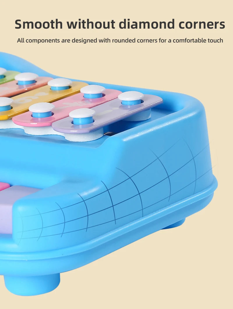 Xilofono Educativo Montessori Per Bambini A 8 Toni Strumenti Musicali Giocattoli Percussione Per 0 3 Anni
