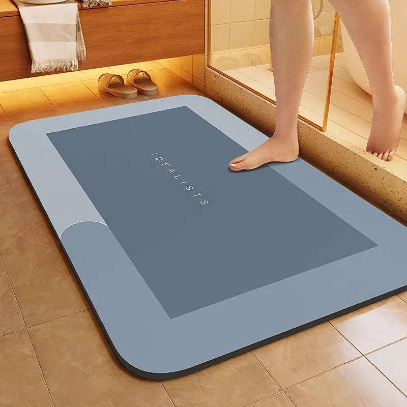 Tappetino Diatomite Super Assorbente Per Bagno Antiscivolo Asciugatura Rapida Lavabile 1Pezzo Zerbino Decorazione Casa