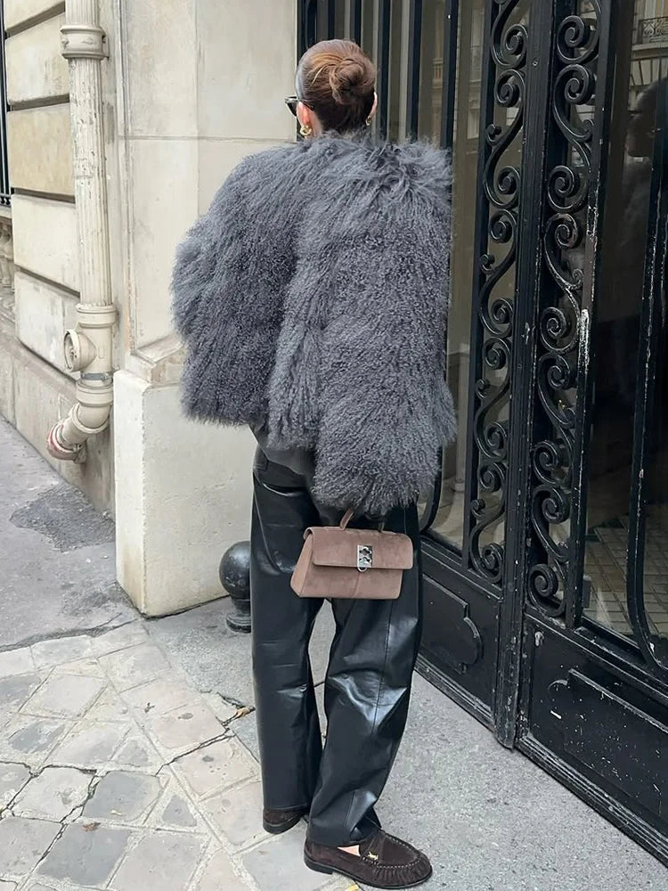 TARUXY Cappotto Di Pelliccia Sintetica Donna Inverno 2025 Caldo Design Lusso Street Style Giacca Breve
