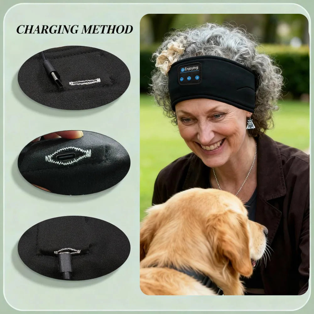 Cuffie Bluetooth Senza Fili Con Fascia Morbida Per Dormire Confortevoli Auricolari Musicali Per Sport Fitness