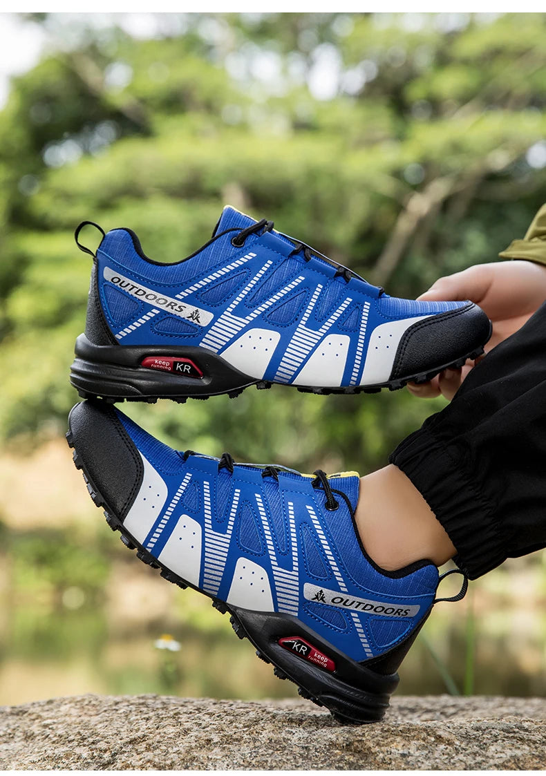Scarpe Trekking Impermeabili da Uomo Taglia Fino a 48 Escursionismo Alpinismo Campeggio Sneakers da Bici Tattiche