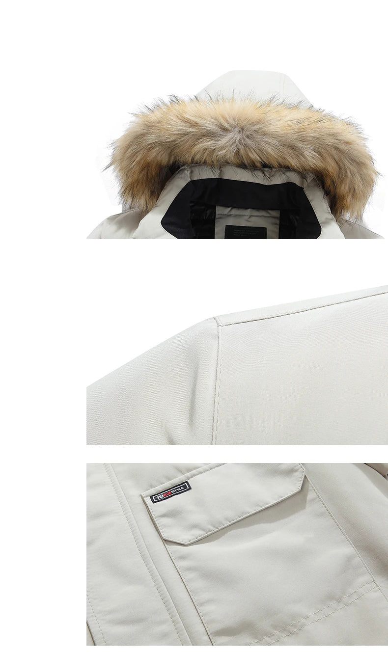 Parka Da Uomo Invernale Caldo Antivento Con Cappuccio Rimovibile Giacca All Aperto Comfort Casual