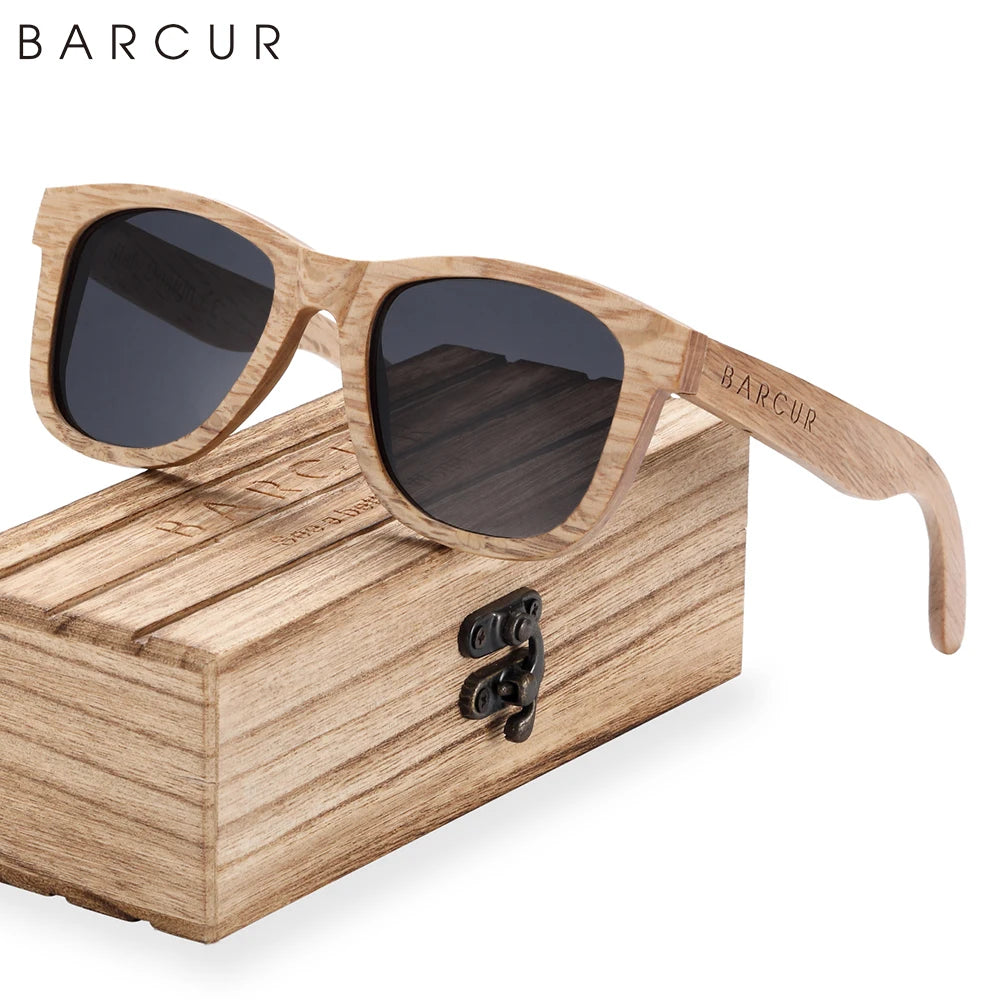 Occhiali da Sole in Legno Naturale Unisex Polarizzati Vintage Oculos de Sol con Protezione UV