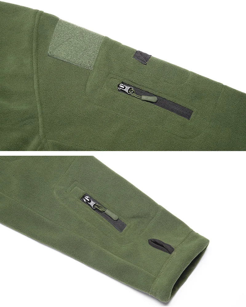 Giacca Invernale In Pile Tattico Da Uomo Calda Con Cappuccio Esterno Polare Escursionismo Sportiva Casual Con Zip