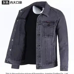 Giacca Da Lavoro Retrò Di Marca Per Uomo In Denim Pesante Nuova Taglia Grande Stile Americano Autunno Inverno