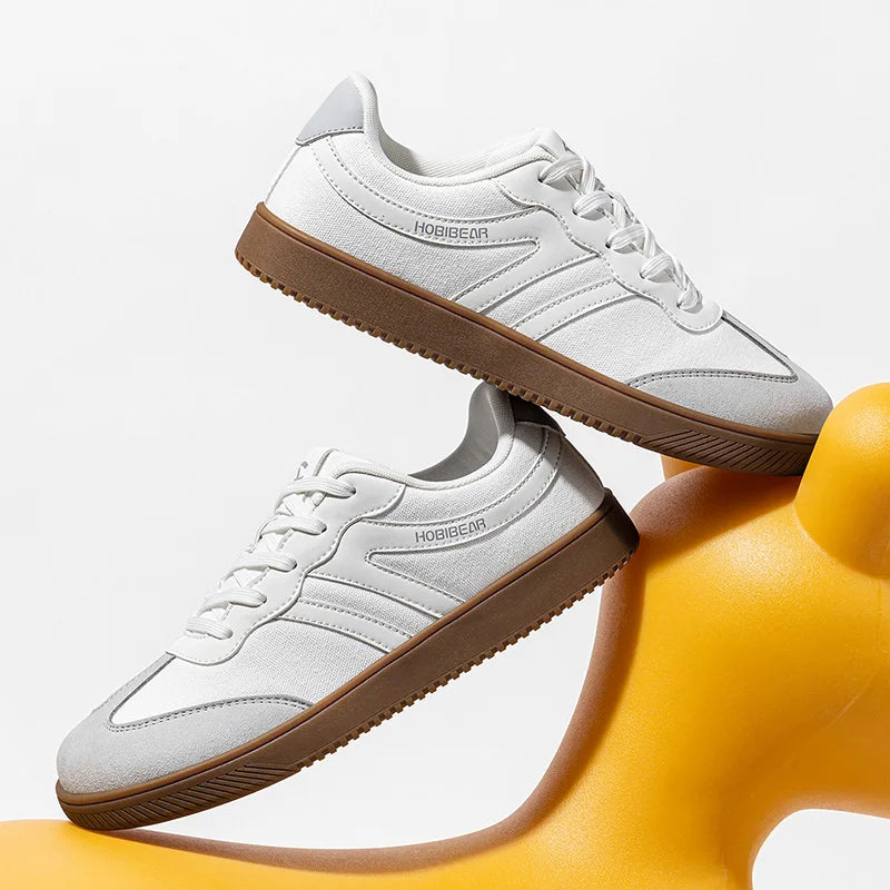 Hobibear Sneakers A Punta Larga Unisex Scarpe Da Passeggio Casual Antiscivolo In Tessuto Con Lacci