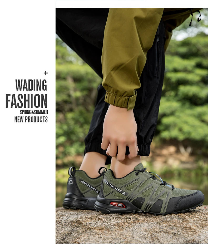 Scarpe Trekking Impermeabili da Uomo Taglia Fino a 48 Escursionismo Alpinismo Campeggio Sneakers da Bici Tattiche