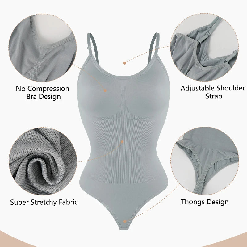 Faja Full Body Shaper Donna Morbido Modellante Perizoma Corpo Scolpisce La Silhouette Dimagrante Del Seno