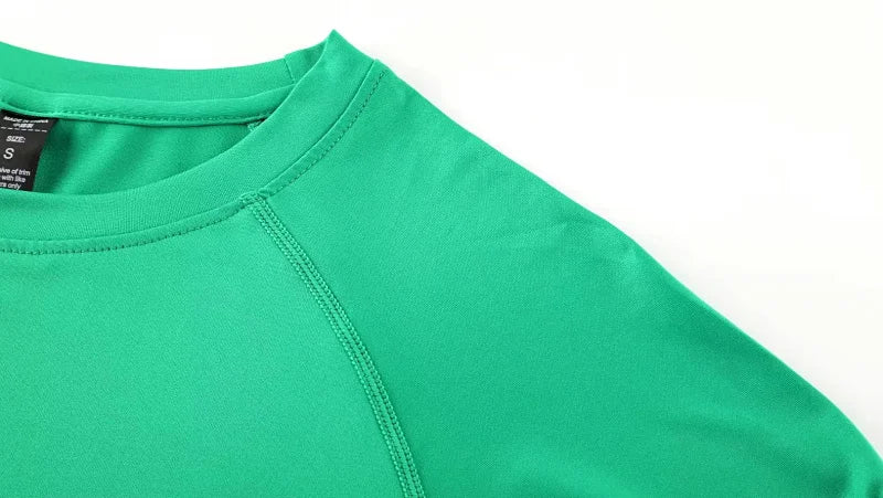 T-shirt da uomo slim a maniche lunghe T-shirt sportiva da palestra T-shirt da compressione fitness da corsa Maglia da calcio da jogging all'aperto attillata rapida