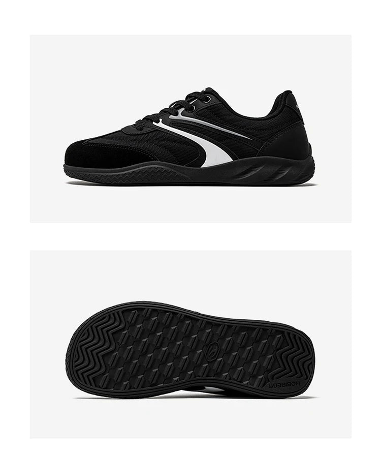 Hobibear Scarpe Minimaliste In Pelle Sintetica A Calzata Larga Sneakers Retro Allacciate Per Uomo E Donna Traspiranti
