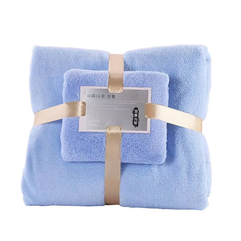 Set Di Asciugamani Da Bagno In Velluto Corallo 2 Pezzi Super Morbidi E Assorbenti Ad Asciugatura Rapida Per Hotel E Spa