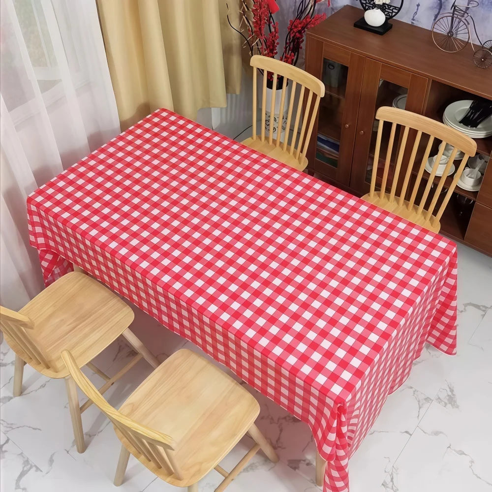 Copritavolo In Plastica A Quadri E Tovaglia Rettangolare Monouso Per Picnic E Decorazioni Per Feste Di Compleanno
