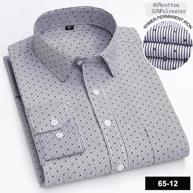 Novità Camicia Da Uomo Slim Fit Maniche Lunghe Formale Con Tasca Singola In Morbido Cotone Scozzese Per Ufficio