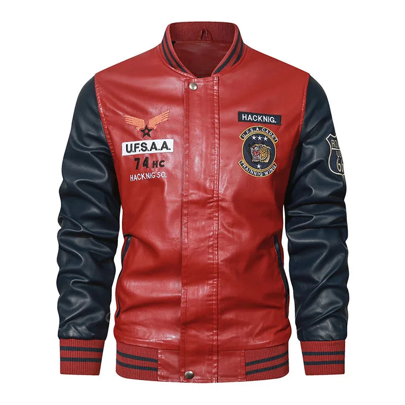 Inverno Nuove Giacche Di Pelle Uomo Con Pile Spesso Colore Solido Colletto Alla Coreana Moda All Aperto Tenere In Caldo